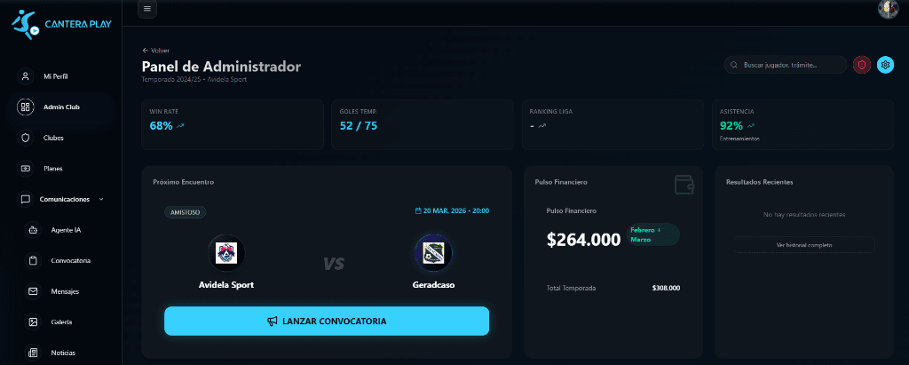 Cantera Play Plataforma